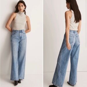 Madewell New Super Wide Jeans Parson Wash Inset Edition Parson Jeans Denim 29